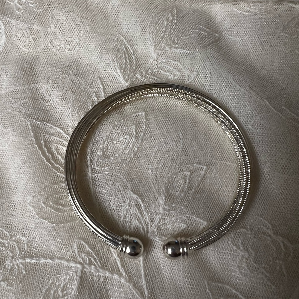 Silver cuff bracelet
